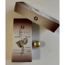 Miscela Levrone Oro - 200 Capsule compatibili Nespresso in alluminio