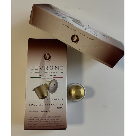 Miscela Levrone Oro - 200 Capsule compatibili Nespresso in alluminio