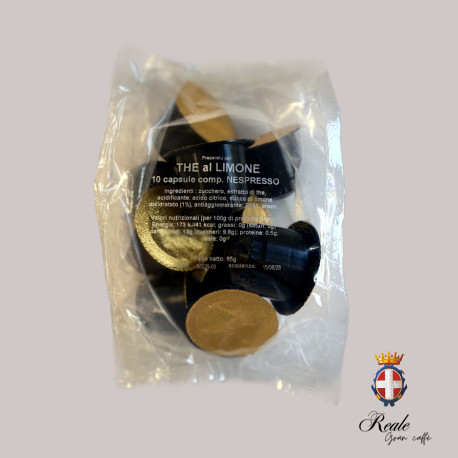 Tè al limone - 100 Capsule compatibili Nespresso - unità di vendita 10 sacchetti